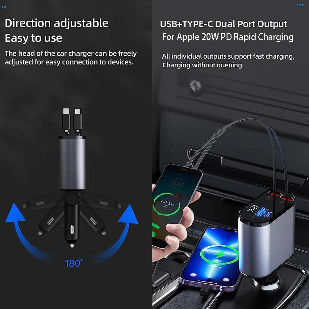 DriveCharge™ | 4-in-1 Car Charger